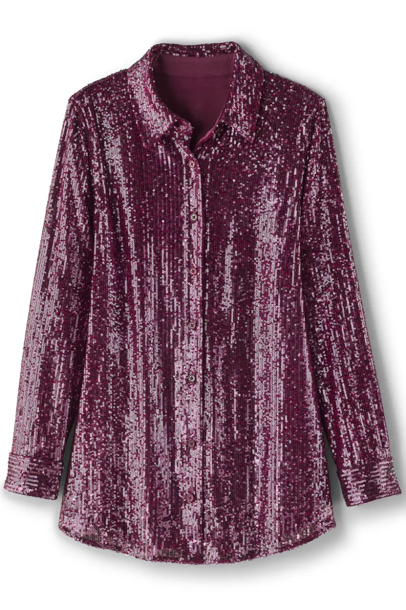 Soft Surroundings Sancerre Sequin Shirt| Tops