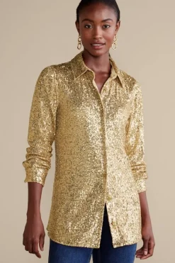 Soft Surroundings Sancerre Sequin Shirt| Tops