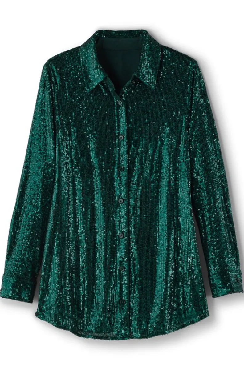 Soft Surroundings Sancerre Sequin Shirt| Tops