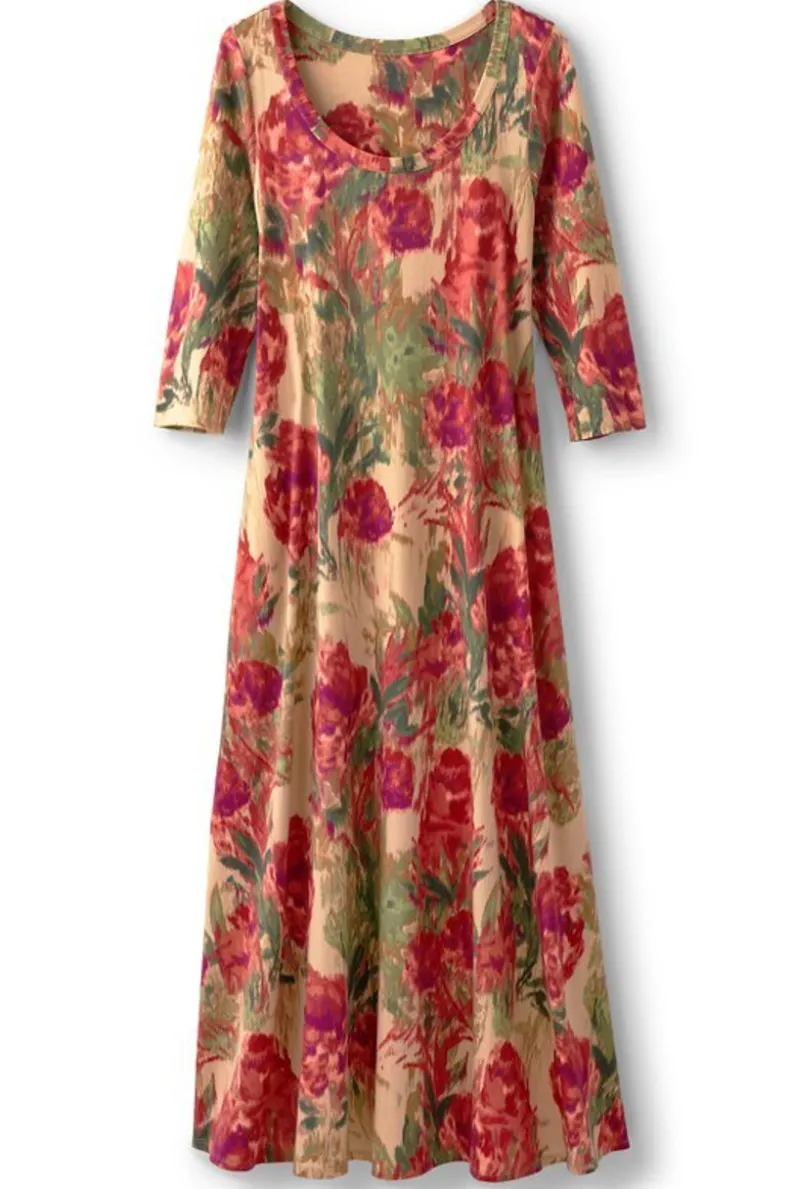 Soft Surroundings Santiago 3/4 Sleeve Dress| Dresses