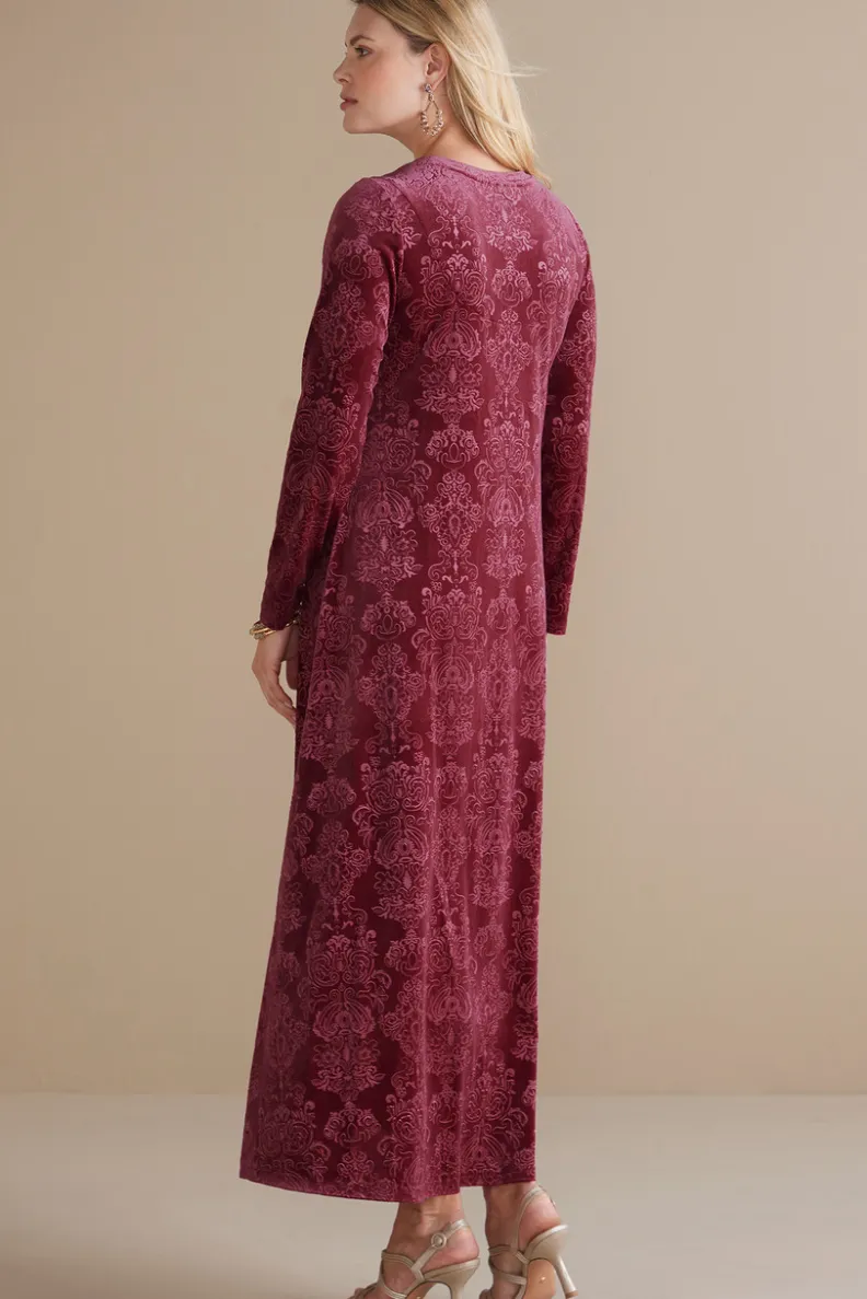 Soft Surroundings Santiago Embossed Velvet Dress| Dresses