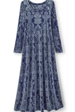 Soft Surroundings Santiago Embossed Velvet Dress| Dresses