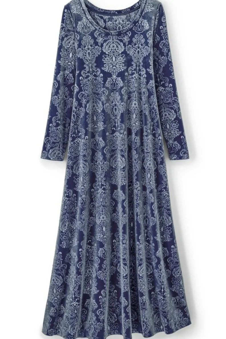 Soft Surroundings Santiago Embossed Velvet Dress| Dresses