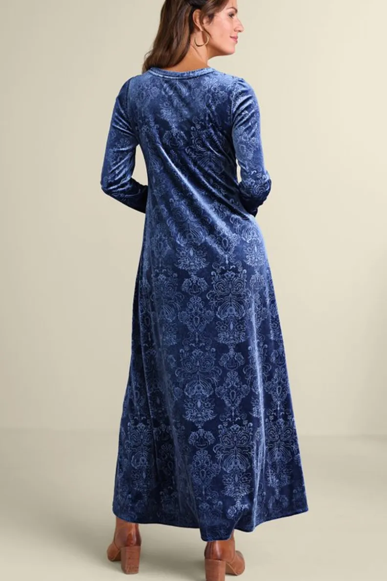 Soft Surroundings Santiago Embossed Velvet Dress| Dresses