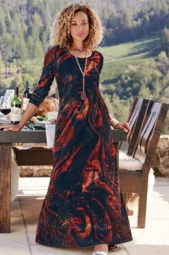 Soft Surroundings Santiago Stretch Velvet Dress| Dresses