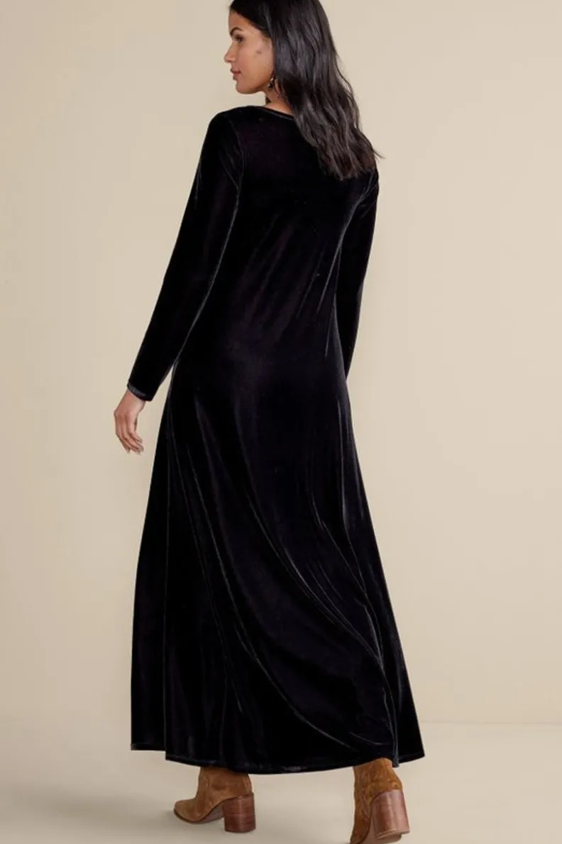 Soft Surroundings Santiago Stretch Velvet Dress| Dresses