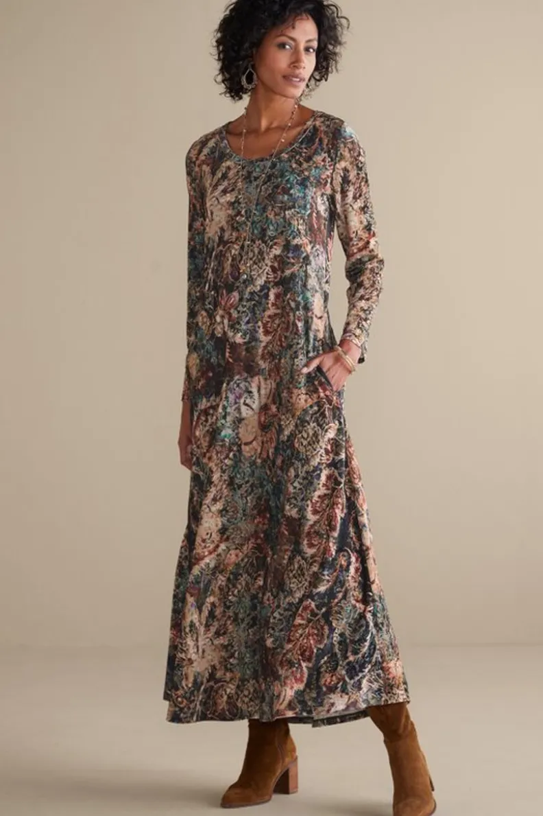 Soft Surroundings Santiago Stretch Velvet Dress| Dresses