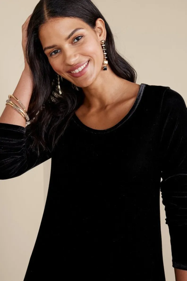 Soft Surroundings Santiago Stretch Velvet Dress| Dresses