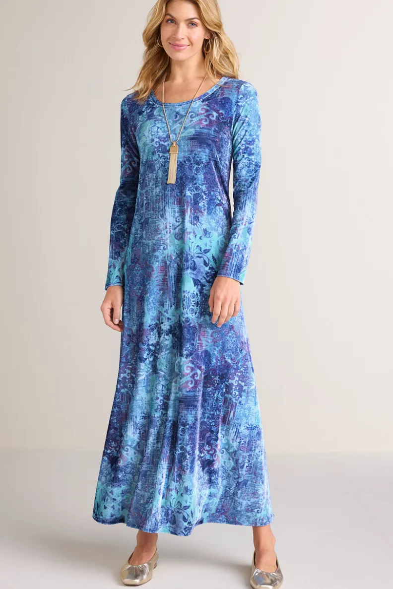 Soft Surroundings Santiago Stretch Velvet Dress| Dresses