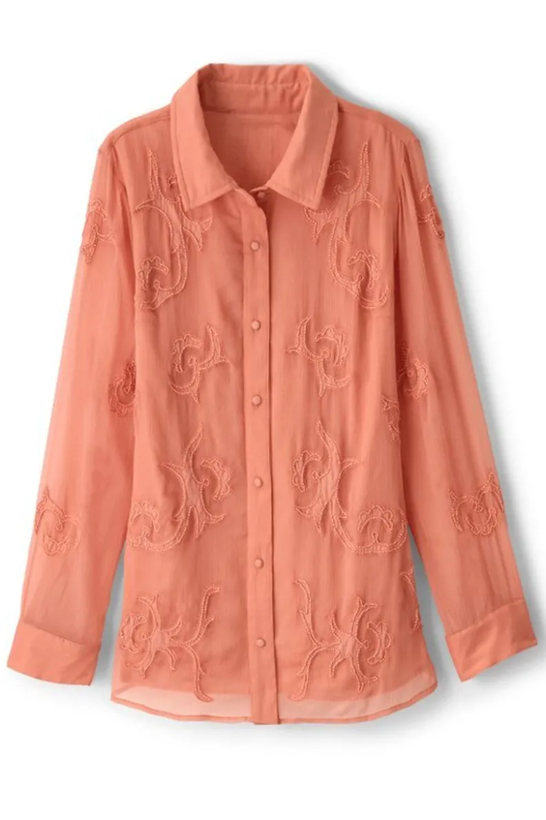 Soft Surroundings Savannah Embellished Tunic| Tops