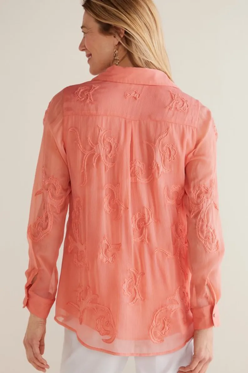 Soft Surroundings Savannah Embellished Tunic| Tops