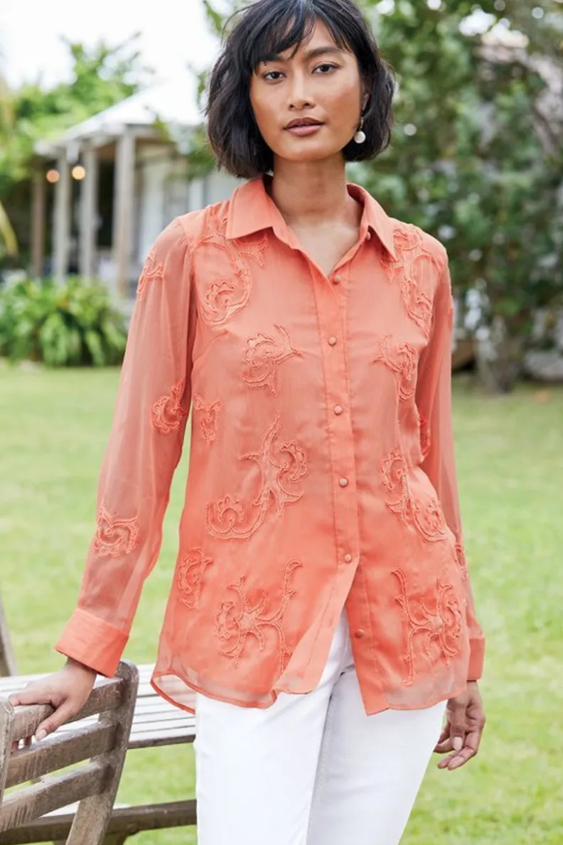 Soft Surroundings Savannah Embellished Tunic| Tops