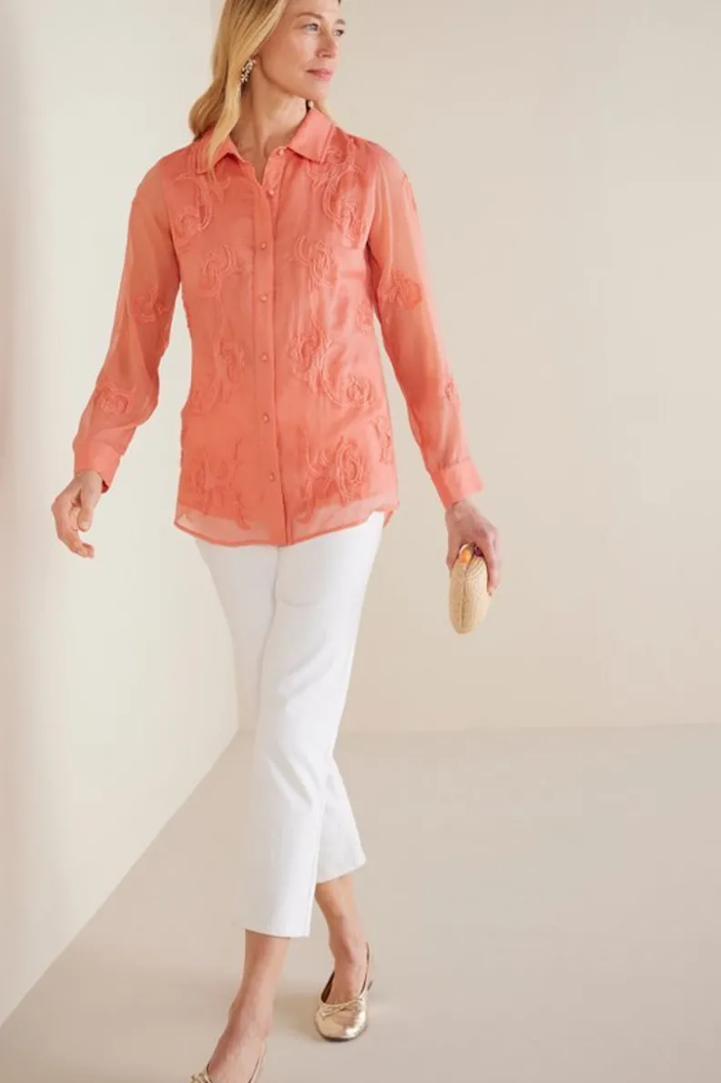Soft Surroundings Savannah Embellished Tunic| Tops