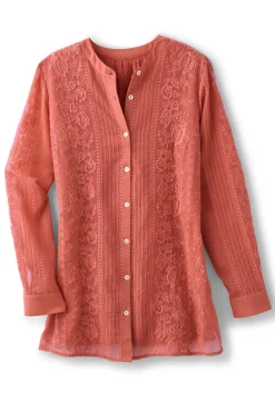 Soft Surroundings Serafine Embroidered Tunic| Tops