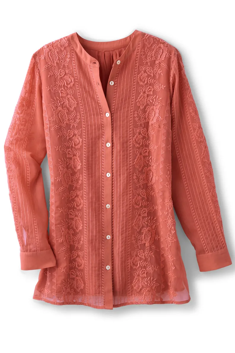 Soft Surroundings Serafine Embroidered Tunic| Tops