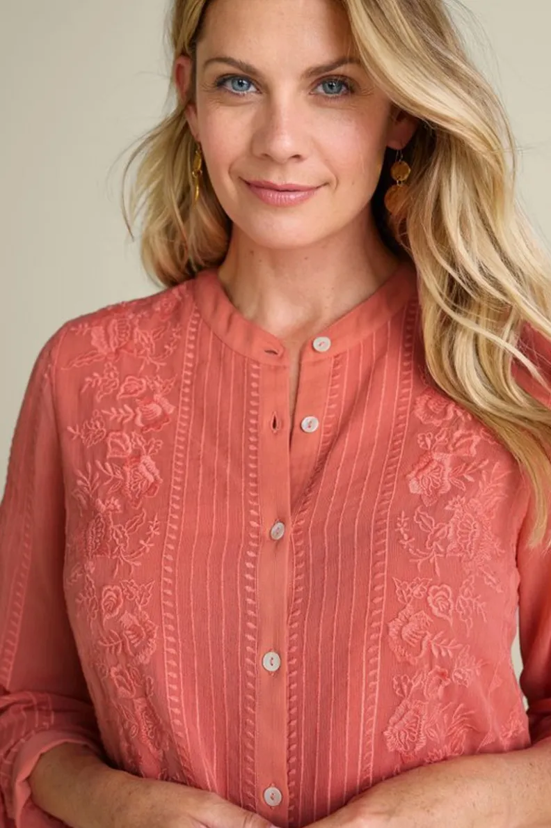 Soft Surroundings Serafine Embroidered Tunic| Tops