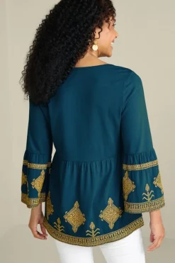 Soft Surroundings Setara 3/4 Sleeve Top| Tops