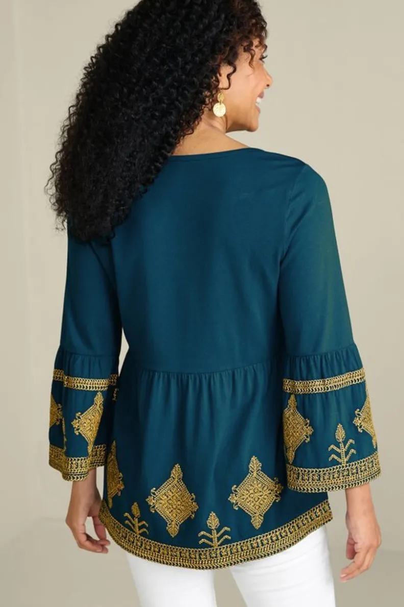 Soft Surroundings Setara 3/4 Sleeve Top| Tops