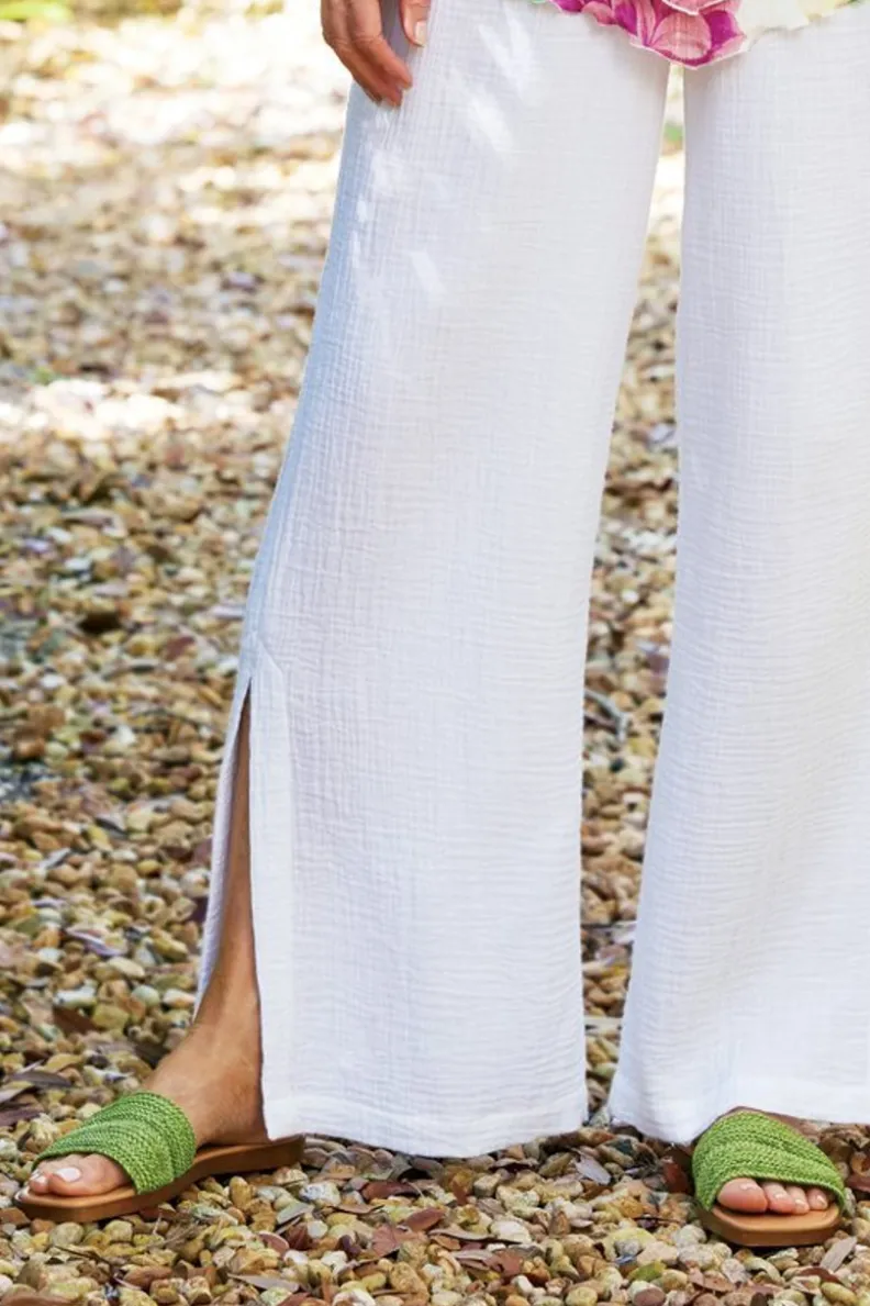 Soft Surroundings Seychelles Palms Perfection Woven Slide| Shoes