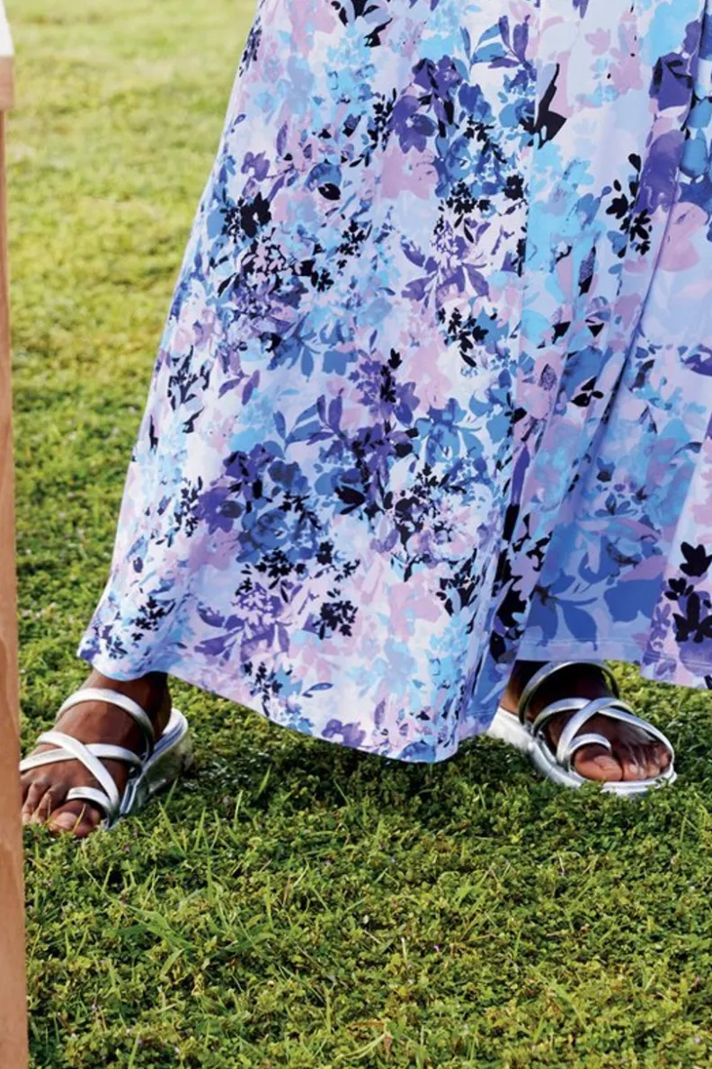 Soft Surroundings Seychelles Rule The World Strappy Slide| Shoes