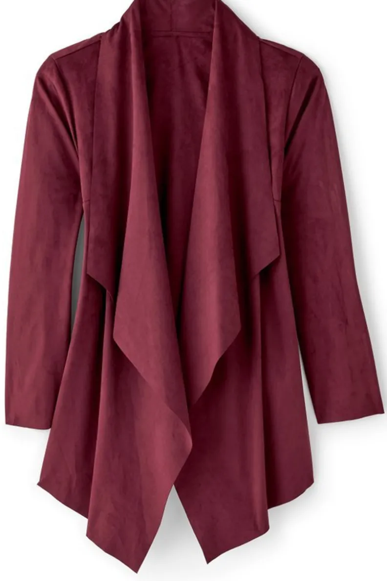 Soft Surroundings Shape Drape Faux Suede Jacket| Toppers|Jackets & Coats