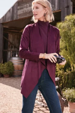Soft Surroundings Shape Drape Faux Suede Jacket| Toppers|Jackets & Coats
