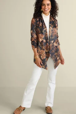 Soft Surroundings Shape Drape Faux Suede Jacket| Toppers|Jackets & Coats