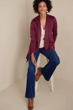 Soft Surroundings Shape Drape Faux Suede Jacket| Toppers|Jackets & Coats