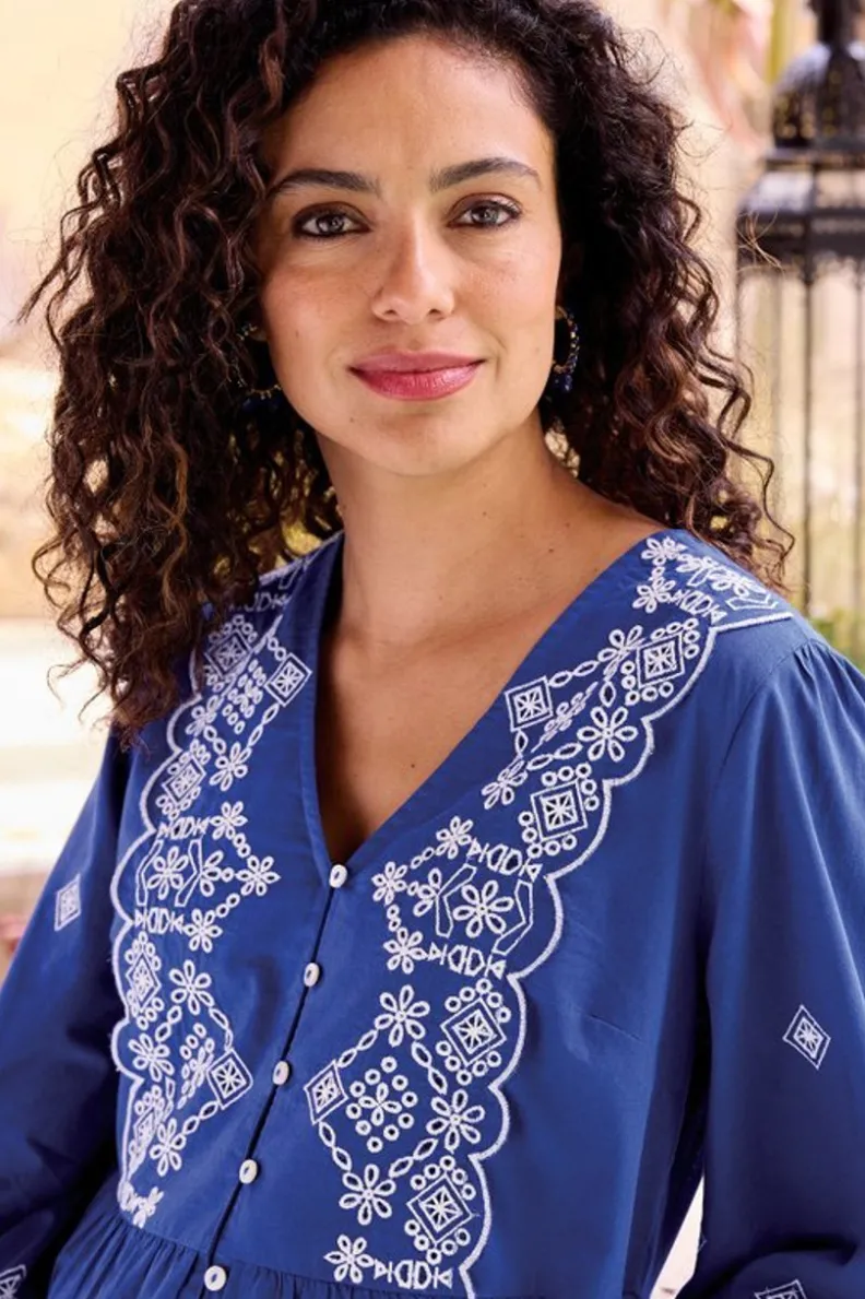 Soft Surroundings Shona Embroidered Top| Tops