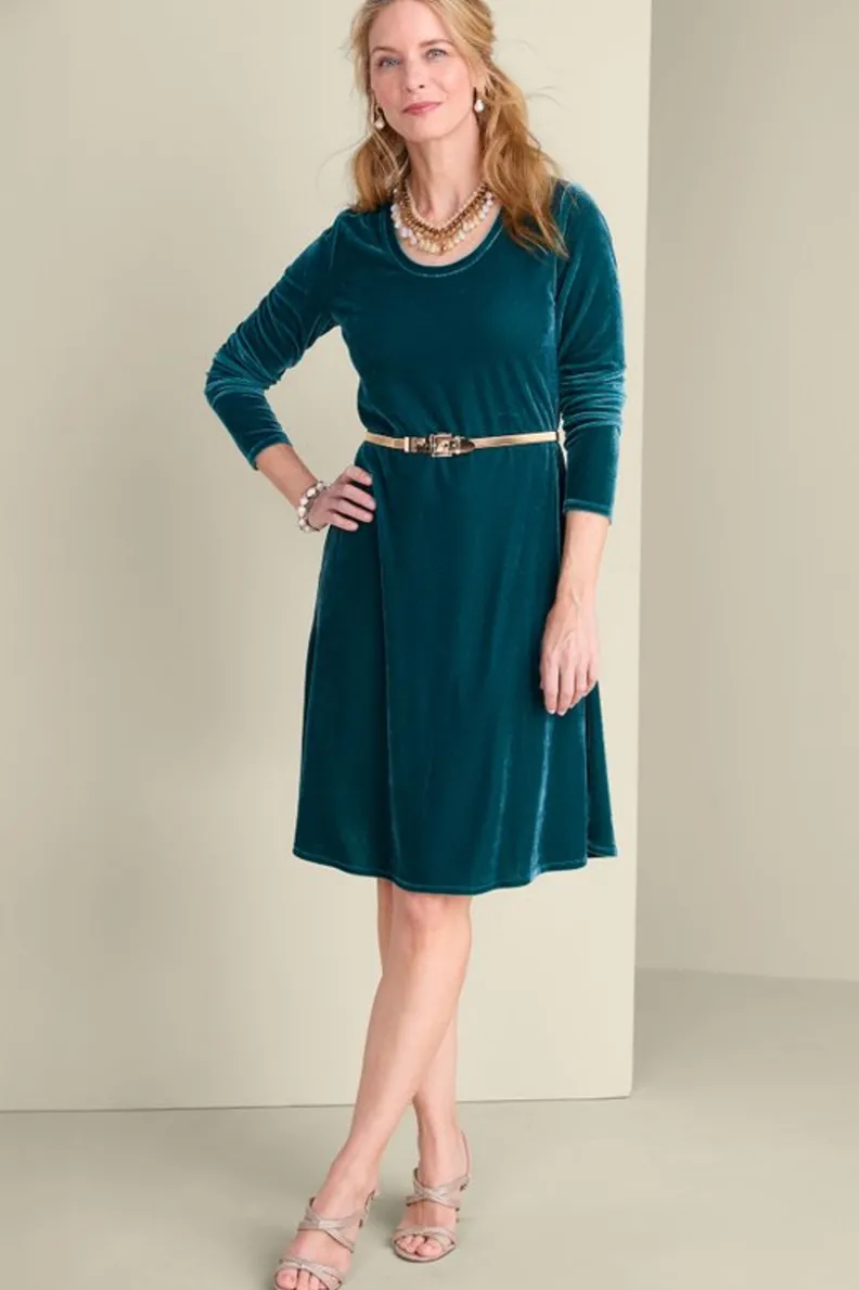 Soft Surroundings Short Santiago Velvet Dress| Dresses
