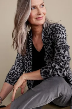Soft Surroundings Sibyl Cashmere Printed Cardigan| Tops|Sweaters & Cardigans
