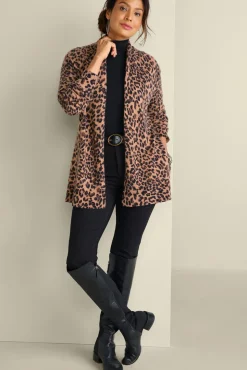 Soft Surroundings Sibyl Cashmere Printed Cardigan| Tops|Sweaters & Cardigans