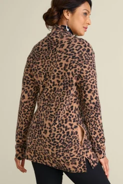Soft Surroundings Sibyl Cashmere Printed Cardigan| Tops|Sweaters & Cardigans