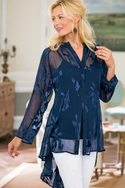 Soft Surroundings Silk Convertible Shirt & Cami| Tops