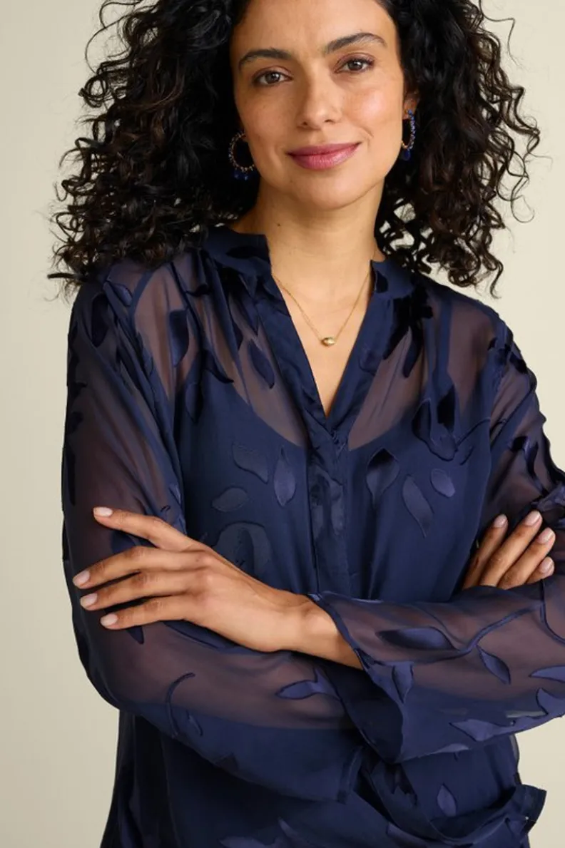 Soft Surroundings Silk Convertible Shirt & Cami| Tops