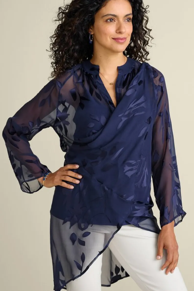 Soft Surroundings Silk Convertible Shirt & Cami| Tops