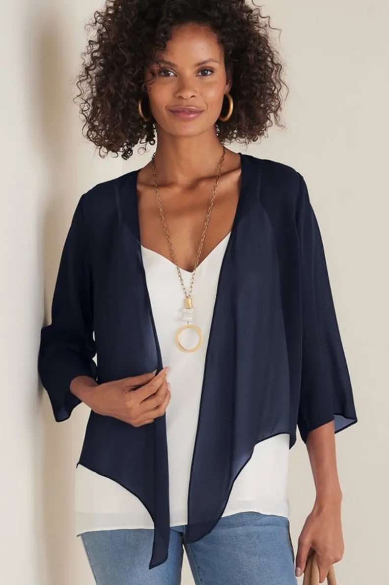 Soft Surroundings Silk Undercover Topper| Toppers|Jackets & Coats