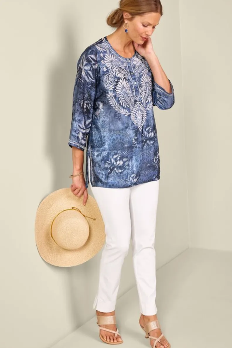 Soft Surroundings Silvia Embroidered Tunic| Tops|Tunics & Leggings