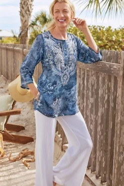 Soft Surroundings Silvia Embroidered Tunic| Tops|Tunics & Leggings