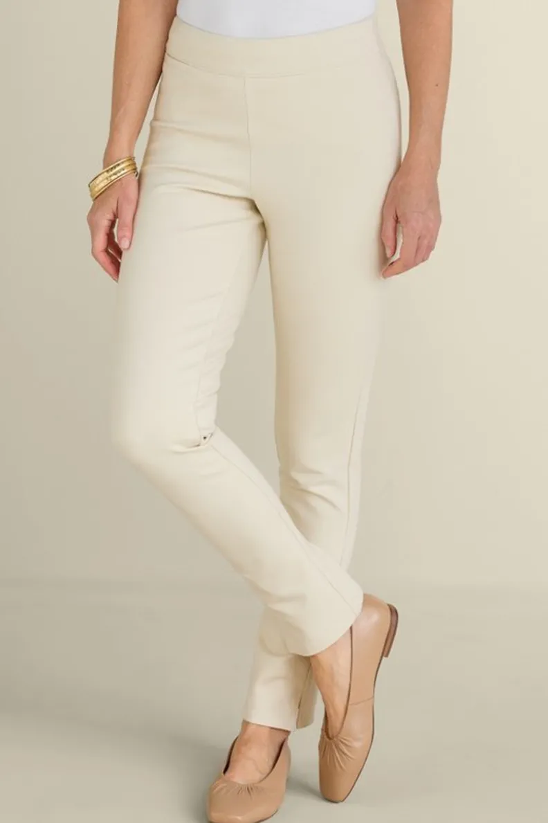 Soft Surroundings Soft Essential Ponte Slim Leg Pants| Pants