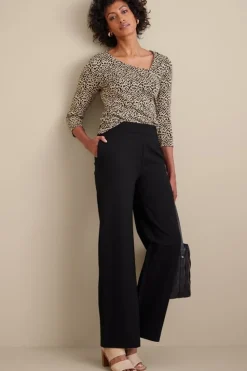 Soft Surroundings Soft Essential Ponte Wide Leg Pants| Pants