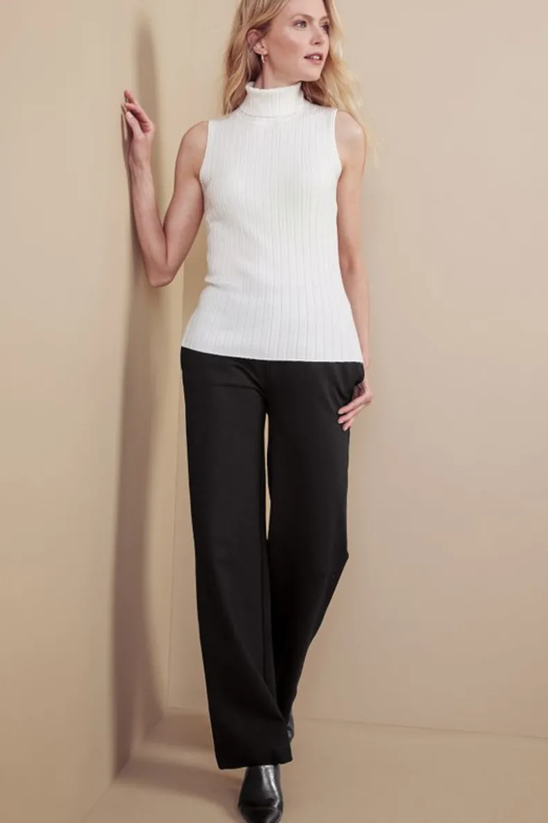 Soft Surroundings Soft Essential Ponte Wide Leg Pants| Pants