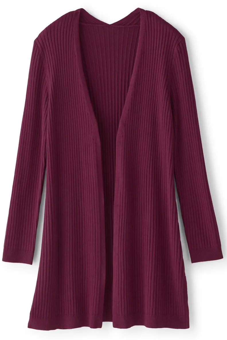 Soft Surroundings Soft Essential Ribbed Long Cardi| Tops|Sweaters & Cardigans