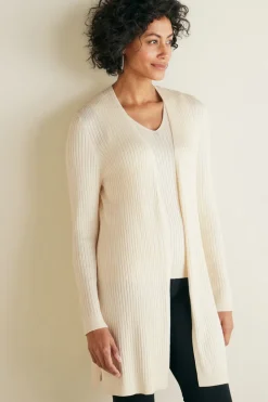 Soft Surroundings Soft Essential Ribbed Long Cardi| Tops|Sweaters & Cardigans