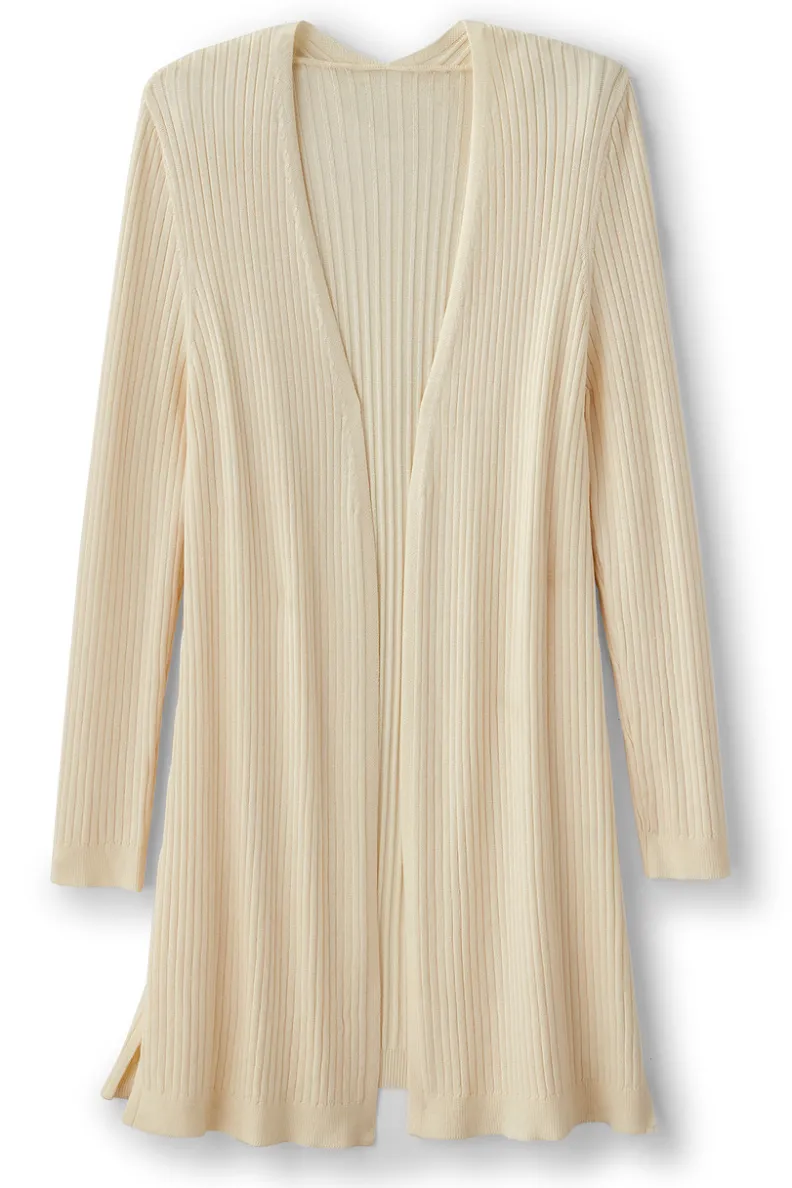 Soft Surroundings Soft Essential Ribbed Long Cardi| Tops|Sweaters & Cardigans
