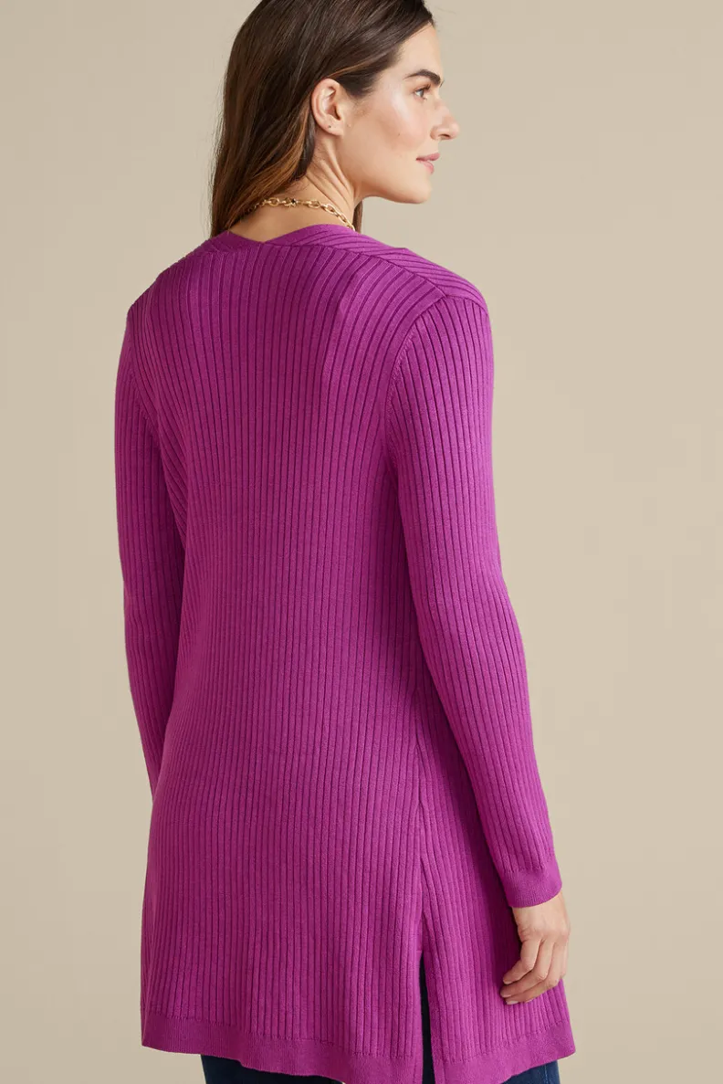 Soft Surroundings Soft Essential Ribbed Long Cardi| Tops|Sweaters & Cardigans
