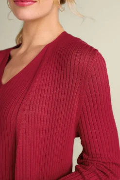 Soft Surroundings Soft Essential Ribbed Long Cardi| Tops|Sweaters & Cardigans
