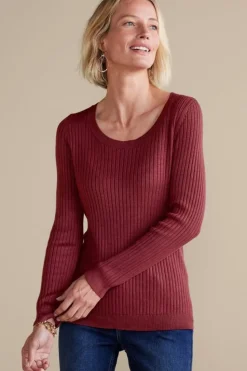 Soft Surroundings Soft Essential Ribbed Pullover Sweater| Tops|Sweaters & Cardigans