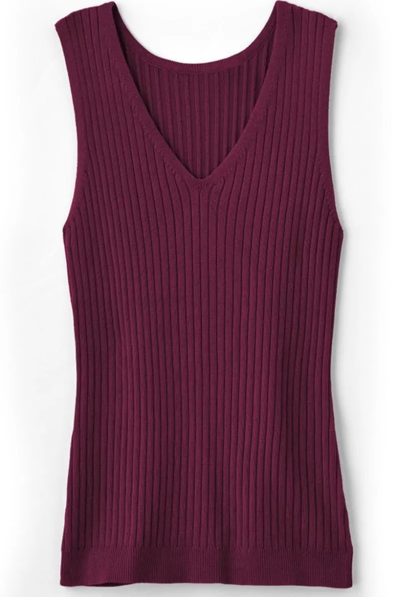 Soft Surroundings Soft Essential Ribbed Sweater Tank| Tops|Sweaters & Cardigans