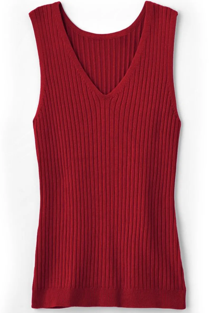 Soft Surroundings Soft Essential Ribbed Sweater Tank| Tops|Sweaters & Cardigans